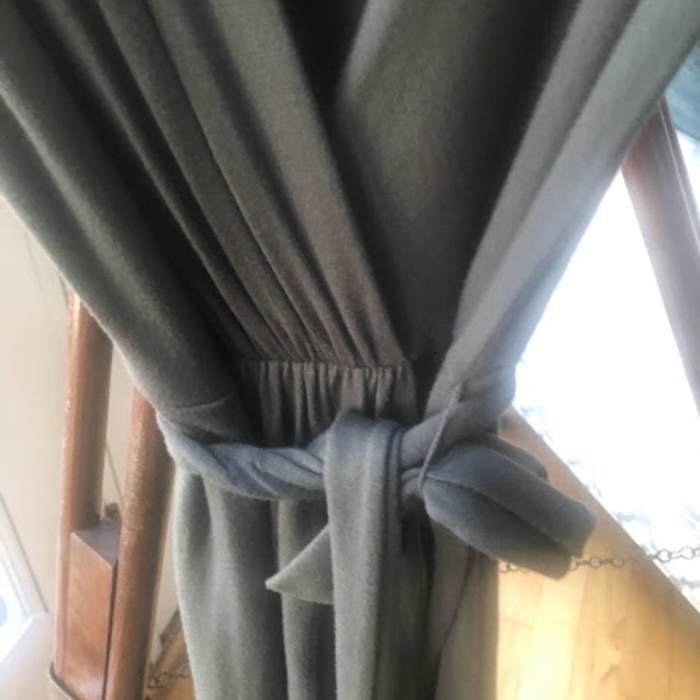 Small olive green wrap dress